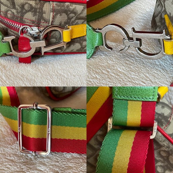 ❌SOLD❌ CHRISTIAN DIOR Monogram Trotter No. 2 Rasta Bag - Picture 9 of 16